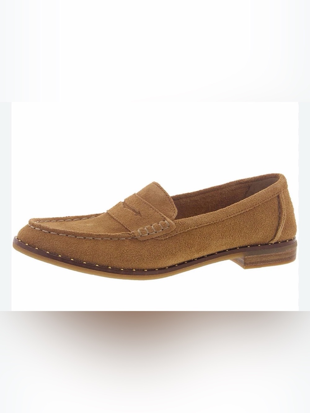 Sperry Women’s Suede Sea Port Penny Loafer in Tan size 9
